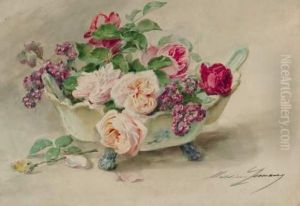 Rosenbouquet. by Madeleine Jeanne Lemaire