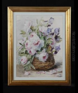 Still Life With Peonies And Iris
