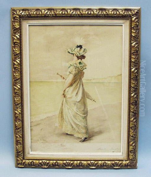Ladyin Belle Epoque Costume At The Sea Shore - view 1