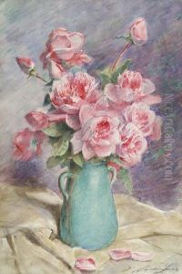Bouquet De Roses Dans Un Pichet