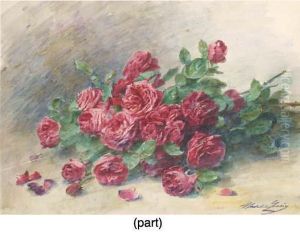 Red Roses by Madeleine Jeanne Lemaire