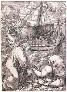 Christ Rescuing St Peter from the Sea 1525 by Dirck Jacobsz. Vellert