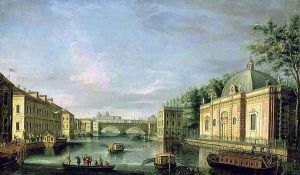 View of the Fontanka River in St Petersburg, 1750s