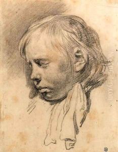 The Head of a Boy asleep by Cornelius de Visscher