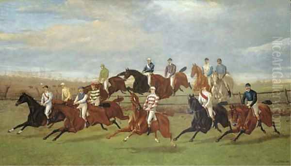 The Leading Amateur Steeplechase Jockeys Of The Day In An Imaginary Race - view 1