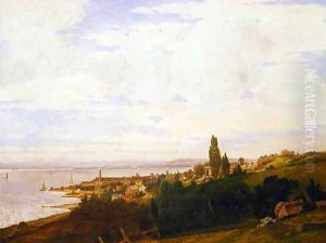View of the Hudson near Sing Sing, New York, late 1840s by Joseph Vollmering