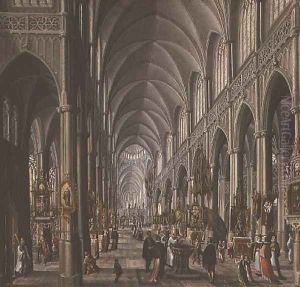 Interior of a Gothic Church, 1596-97 by Paul Vredeman de Vries