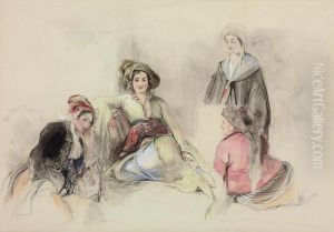 Four Women In An Interior, Brussa, Turkey Four Women In An Interior, Brussa, Turkey