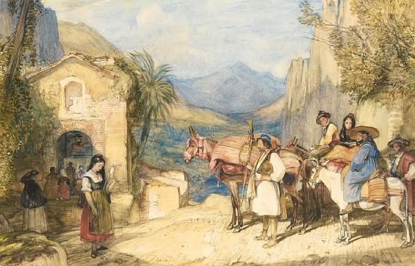 Arrival At A Spanish Shrine - view 1