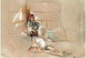 A Corfiot Warrior Reclining A Corfiot Warrior Reclining