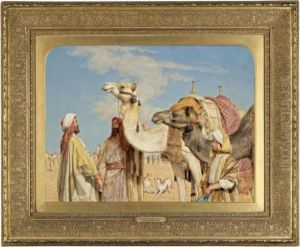 Greeting In The Desert, Egypt (selamat Teiyibin) by John Frederick Lewis