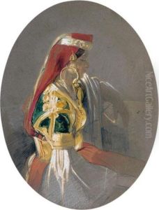 Portrait Of A Jewish Woman Of Gibraltar by John Frederick Lewis