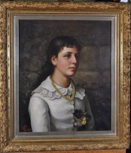 Half Length Portrait Of A Young Woman