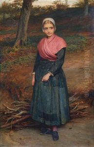 Young Maid Gathering Wood