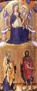 The Virgin and Child in Majesty with SS. Peter and John the Baptist, c.1370 The Virgin and Child in Majesty with SS. Peter and John the Baptist, c.1370