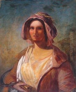 Young Girl With Sickle by Charles Sillem Lidderdale