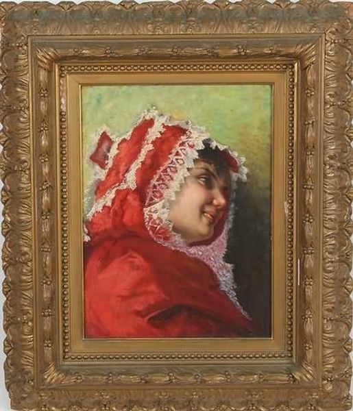 Portrait Of Woman With Red Cloak - view 1