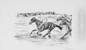 Wettrennen by Max Liebermann