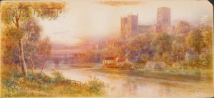 View Of The Durham Cathedral From Across The River Wear