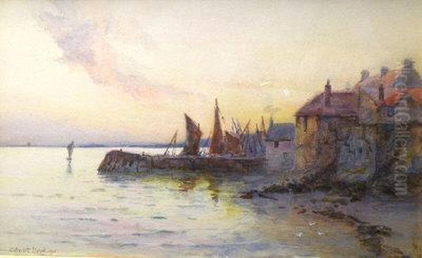A Fishing Village At Twilight - view 1