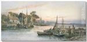Harvest Scene Coloured Print by Walker Stuart Lloyd