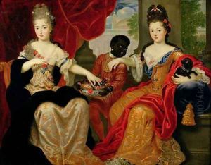 Portrait of Francoise-Marie de Bourbon 1677-1749 and Louise-Francoise de Bourbon 1673-1743 by Philippe Vignon