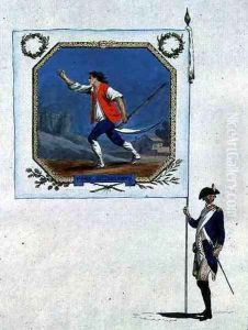 Flag of the batallion of St. Marcel, 1790 Flag of the batallion of St. Marcel, 1790