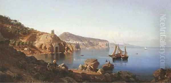 The Sorrentine Coast with a view of Vico Equense in the Bay of Naples - view 1