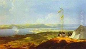 View Of The Military Telegraph Near Varna 1829 by Maksim Nikiforovich Vorobiev