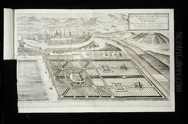 The new gardens at Cremsier, the residence of the Prince-Bishop, published c.1700 - view 1