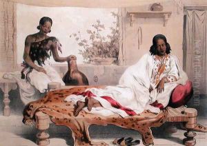 Woman from the Tigre Province and her Servant, Ethiopia, from Voyages au Soudan Oriental et dans L'Afrique Septentrionale by Pierre Tremaux 1818-95 engraved by Adolphe Bayot 1810-66 1859 by Vignaud, Jean