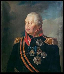Portrait of Mikhail Ilarionovich Kutuzov, Prince of Smolensk 1745-1813, Russian Field Marshal, 1813 by Roman Maximovich Volkov