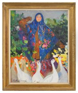 The Goose Herd by Philippe Andreevitch Maliavine