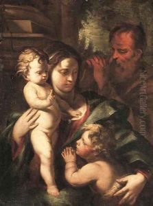 The Holy Family with the Infant Saint John the Baptist by Nicola Vaccaro
