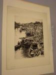Chinese Canal Scene by Mortimer Luddington Mempes