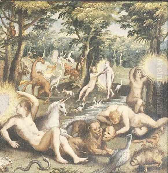 Adam and Eve in the Garden of Eden - view 1