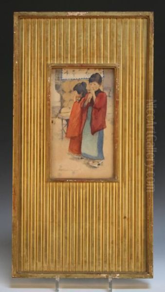 Portrait Of Two Japanese Children - view 1