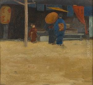 Japanese Street Scenes by Mortimer Luddington Mempes