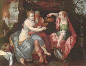 Lot and his Daughters by Maarten de Vos