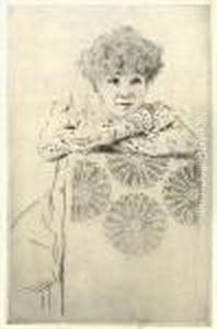 Portrait Of Sarah Bernhardt by Mortimer Luddington Mempes