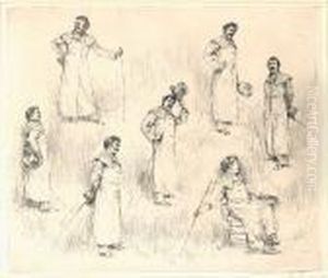 Seven Studies Of J A Mcneil Whistler by Mortimer Luddington Mempes
