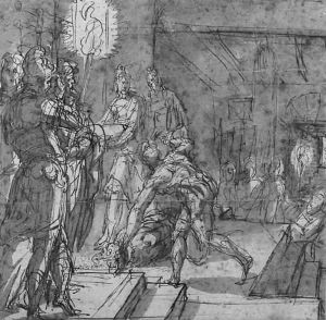 The beheading of Saint John the Baptist by Perino Del Vaga (Pietro Bonaccors