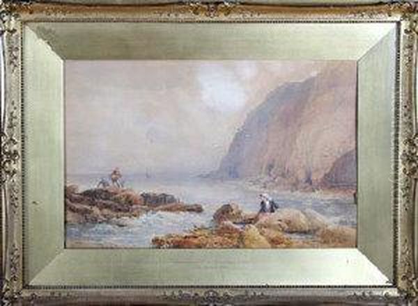 Prawn Fishers On The Devonshire Coast - view 1
