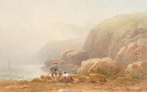 Fishing On A Rocky Beach