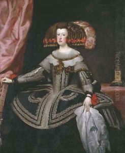 Portrait of Mariana of Austria, Queen of Spain by Diego Rodriguez de Silva y Velazquez