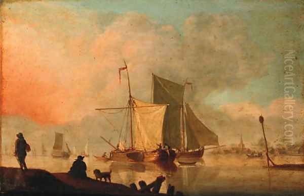 Boats moored in an estuary - view 1