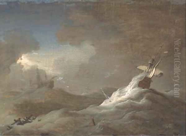 Shipping in stormy seas - view 1