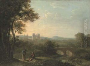 View Of Jedburgh Abbey From The North-west With Figures In Theforeground