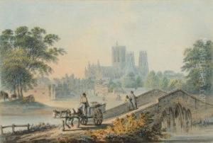 York, A View Of The River Ouse With The Minster And Buildings Beyond