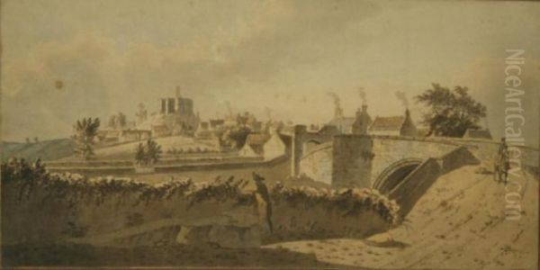 Warkworth - A View Of The Bridge With Castle Beyond - view 1